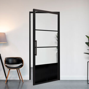 3 vaks scharnierdeur met kickplate