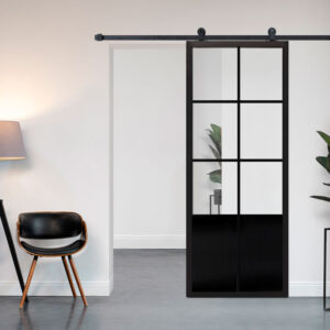 6 vaks schuifdeur met kickplate