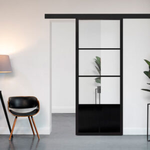 3 vaks schuifdeur met koof en kickplate