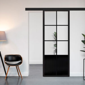 6 vaks schuifdeur met koof en kickplate